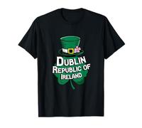 Cappello a cilindro irlandese con trifoglio trifoglio Dublino Irlanda Viaggio Maglietta