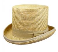 Cappello a cilindro maglina naturale di paglia