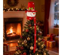 Cappello a cilindro per albero di Natale, pupazzo di neve vintage, puntale