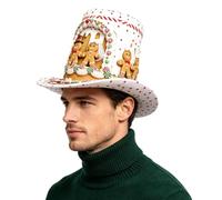 Cappello a cilindro per una festa di Natale Copricapo decorativo da costume | cappello a cilindro decorativo per la cima 'albero di Natale Per camera da letto, vacanze, feste, ritrovi al c
