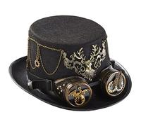 Cappello a cilindro retrò Steampunk cappello Halloween Gear catena cervo per la testa occhiali prestazioni per feste di Halloween Steampunk