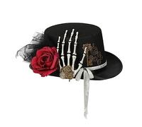 Cappello a cilindro unisex Steampunk con tesa e occhiali vintage copricapo per decorazioni natalizie cappello da pirata regalo