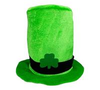 Cappello a cilindro verde | Cappello da leprechaun per il giorno di San Patrizio con fibbia dorata, per cosplay irlandese, costume per adulti, adolescenti, uomini, donne