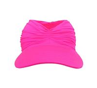 Cappello a cilindro vuoto a tesa larga elastico pieghettato colore solido per adulti adolescenti cappelli da esterno delicati sulla pelle donna protezione UV coda di cavallo protezione UV tesa larga