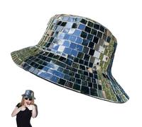 Cappello a cubo da donna con palla da discoteca - Cappelli da pescatore a disco cappello,Classic Disco Mirror Glitter Ball Cappelli per uomo e donna, Forniture per