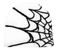 Cappello a Cuffia Cappello a Cuffia con Ragnatela Cool Cappello Lavorato a Maglia di Lana Berretto con Teschio Slouchy Berretto Invernale Gotico Caldo per Uomo Donna