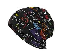 Cappello a Cuffia con Formula Matematica Cappello Lavorato a Maglia alla Moda Berretto da Notte Hip-Hop Morbido Elasticizzato per Donna Uomo Nero.