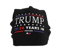 Cappello A Cuffia Trump 2024 Years in Prison Anti-Trump Berretto da Uomo Multifunzione Elastico Bici Cappello, per Donna, Sport, Dormire, 56-62cm