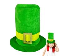 Cappello a forma di cappello verde di San Patrizio - Cappello accessorio per costume da vacanza irlandese - Cappelli da cosplay per vacanze irlandesi di lusso, cappelli da folletto per adulti
