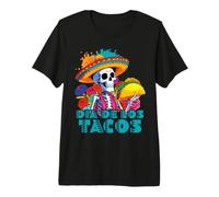 Cappello a Forma di Scheletro Dia De Los Tacos Dia De Los Muertos Maglietta Premium