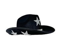Cappello a forma di stella con strass brillanti per adulti e adolescenti, per carnevale, feste, con motivo a stelle, per eventi formali e teatrali