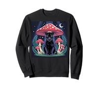 Cappello a Fungo da Donna Pantera Nera Cottagcore Grunge Estetica Felpa