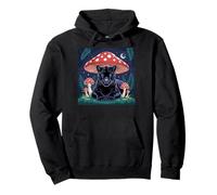 Cappello a Fungo da Donna Pantera Nera Cottagcore Grunge Estetica Felpa con Cappuccio