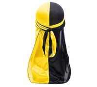 Cappello a lunga con in raso bicolore elastico per bandana per la hip hop (Yellow One Size)