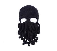 Cappello a maglia a mano, divertente tentacle, per adulti, unisex, divertente, per cosplay, Halloween, colore nero