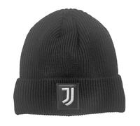 Cappello a Maglia Interno Pile con Patch Pelle Ricamato Juventus Prodotto Ufficiale