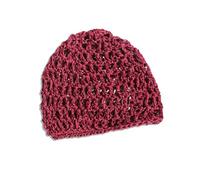 Cappello a maglia scavata a forma di teschio, fatto a mano all'uncinetto, senza tesa per donne e adolescenti, copertura per capelli a rete per copricapo all'uncinetto senza tesa, C, Taglia unica