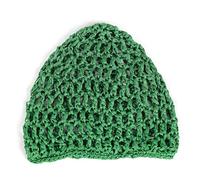 Cappello a maglia scavata a forma di teschio, fatto a mano all'uncinetto, senza tesa per donne e adolescenti, copertura per capelli a rete per copricapo traspirante all'uncinetto, Curcuma, Taglia