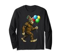 Cappello a Palloncini Bigfoot Sasquatch It's My Birthday Party Divertente Maglia a Manica