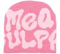 Cappello a rete Beanie Y2k, stile Spider-Man, Beanie Spider calda Y2k, Beanie Y2k in maglia, Hip Hop Beanie Y2k, Beanie Spider per uomo e donna, Colore: rosa., 65-70