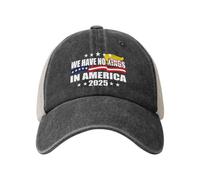 Cappello a rete "No Kings in America" con scritta "Salva la democrazia" e