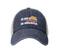 Cappello a rete "No Kings in America" con scritta "Salva la democrazia" e