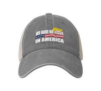 Cappello a rete "No Kings in America" con scritta "Salva la democrazia" e