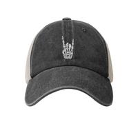 Cappello a Rete Scheletro Rock Mano Halloween Cappello da Cowboy Berretto da Baseball Donna Trucker Cappelli da Golf Dad Cappelli Nero -zoi