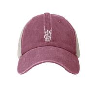 Cappello a Rete Scheletro Rock Mano Halloween Cappello da Cowboy Berretto da Baseball Donna Trucker Cappelli da Golf Dad Cappelli Nero -zoi