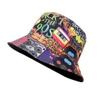 Cappello a secchiello anni '90 donna uomo unisex 1 pezzo taglia 55-58 cm stile retrò vintage per feste, viaggi, spiaggia, escursioni