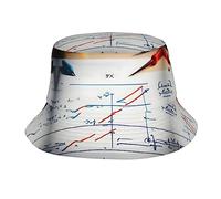 Cappello a Secchiello con Formula Matematica per Uomo e Donna, Pieghevole, con Protezione Solare, Reversibile, Ideale per la Pesca e l'escursionismo.