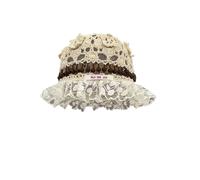 Cappello A Secchiello Con Perline A Fiore Intrecciato Coreano 55-59Cm Moda Donna