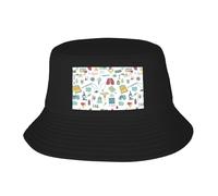 Cappello a Secchiello con Stampa Astrazione Biologia Chimica4 per Uomo e Donna, Cappello Pieghevole con Protezione Solare, Cappello Reversibile per Pesca ed Escursionismo.
