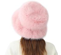 Cappello a secchiello da donna in pelliccia sintetica per l'inverno - protezione dal freddo