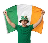 Cappello a secchiello Irlanda e pacchetto bandiera irlandese 5 piedi x 3 pied...
