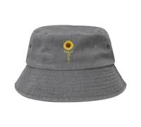 Cappello A Secchiello Jesus Christianity Cross Sunflower Bucket Hat