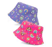 Paw Patrol Cappello da Pescatore Reversibile Ragazze | Cappellino da Sole per Bambini Skye Pink e Everest Purple Characters | Film Serie TV Articoli da Regalo