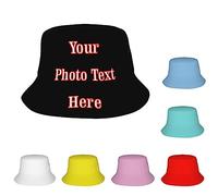 Cappello a secchiello personalizzato per donne uomini adolescenti, Cappelli da pesca personalizzati Cappello a secchiello Festival Cappello da spiaggia estivo personalizzato Cappello da sole per