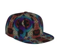 Cappello A Tesa Curva Etnico Nativo Tribale Indiano Ornato Nero Non Soffocante Berretti da Baseball Freddo Trucker Caps per Quattro Stagioni Compleanno Campeggio