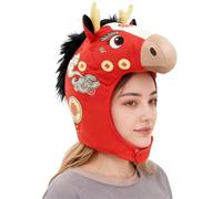 Cappello a Testa di Cavallo in Peluche,Copricapo Peluche Anno del Cavallo 2026 | Accessorio per Cosplay,Per Adolescenti Adulti Spettacoli Eventi a Tema Collezionisti Feste in Costume Teatro Carnevale