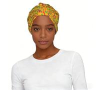 Cappello a turbante da donna con stampa di cactus e peperoncino, morbido ed elasticizzato, alla moda, per la perdita dei capelli, per lo shopping quotidiano