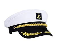 Cappello a vela Dressing per feste - Capitano di yacht regolabile retrò, uomini adulti Donne Accessorio in costume in costume | Prop di cosplay marino con classico design del cappuccio della nave ammi