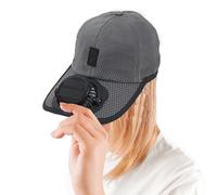 Cappello a ventaglio ad energia solare, cappello da pesca all'aperto con ventola solare, regolabile a tre velocità, per uomini, papà, giardinaggio, sport all'aria aperta, lavori di costruzione, lavori