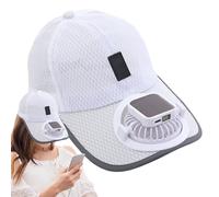 Cappello a ventaglio alimentato a energia solare, regolabile a 180 gradi, 3 velocità, traspirante, rinfrescante, protezione solare per golf, spiaggia, , all'aperto, viaggi, sport, escursionismo