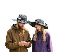 Cappello a ventaglio Solare a Tesa Larga da 2 Pezzi per Uomo e Donna, Cappello a ventaglio per Coppia, Cappello da Signor e Signora Alimentato a energia Solare con ventole solari Integrate