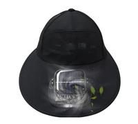 Cappello a ventaglio solare, portatile, regolabile, a tesa larga, protezione solare, attrezzatura di ventilazione per pesca, estate, campeggio, giardino, cortile, escursionismo, lavoro, viaggi