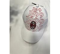 Cappello Ac MILAN ufficiale Con Visiera Cotone 100% Baseball Bianco Rossonero