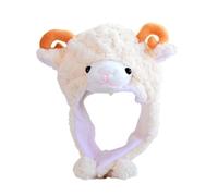 Cappello Agnello Copricapo Morbido Forma Pecora per Travestimento e Festa | Cappelli Animaleschi per Halloween Recita Scolastica Teatro Spettacolo Carnevale per Halloween Recita Scolast