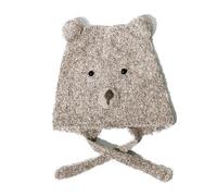 Cappello alla moda in peluche a forma di orso con dimensioni regolabili, per il freddo, caldo e bello per tenere al caldo durante l'inverno, Colore moka, Taglia unica