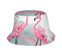 Cappello alla pescatora con fenicottero rosa, pieghevole, per esterni